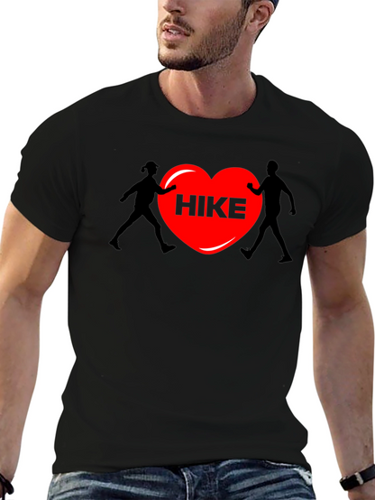 Hiking Heart Graphic Tee - Black