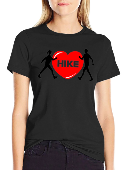 Hiking Heart Graphic Tee - Black