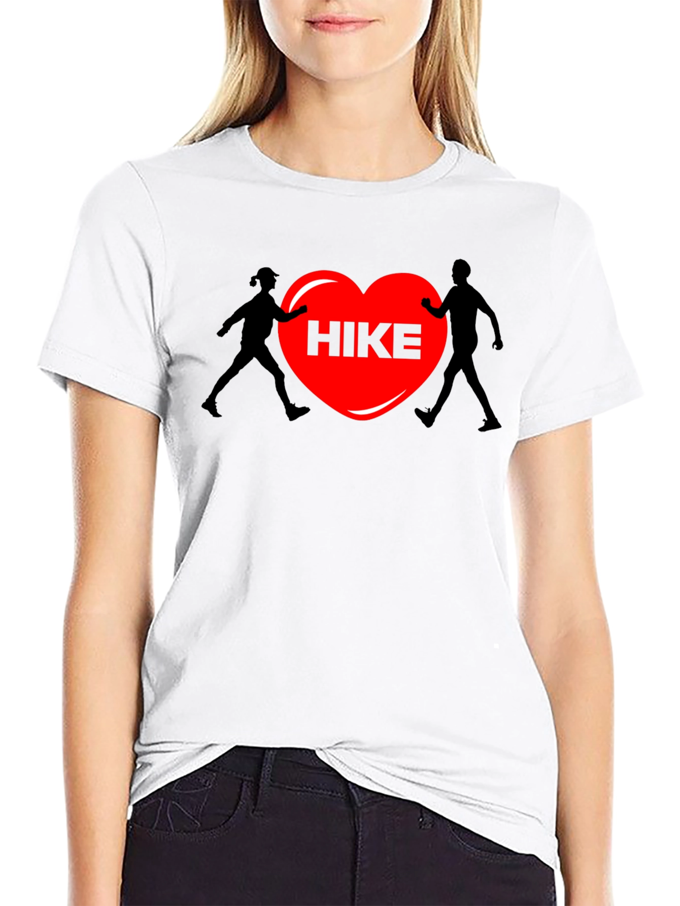 Hiking Heart Graphic Tee - Black