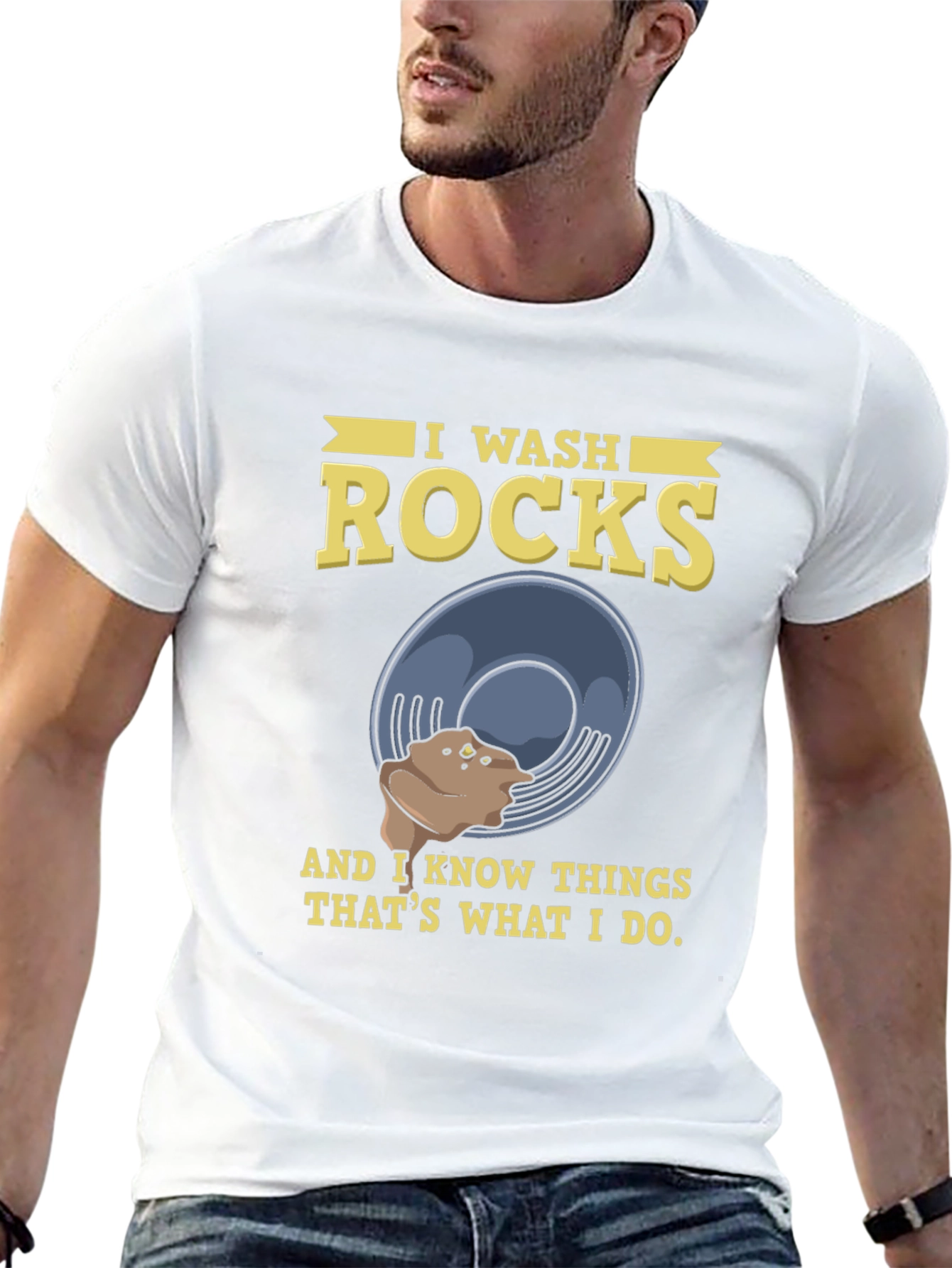 I Wash Rocks T-Shirt Funny Geology Rockhound Gift