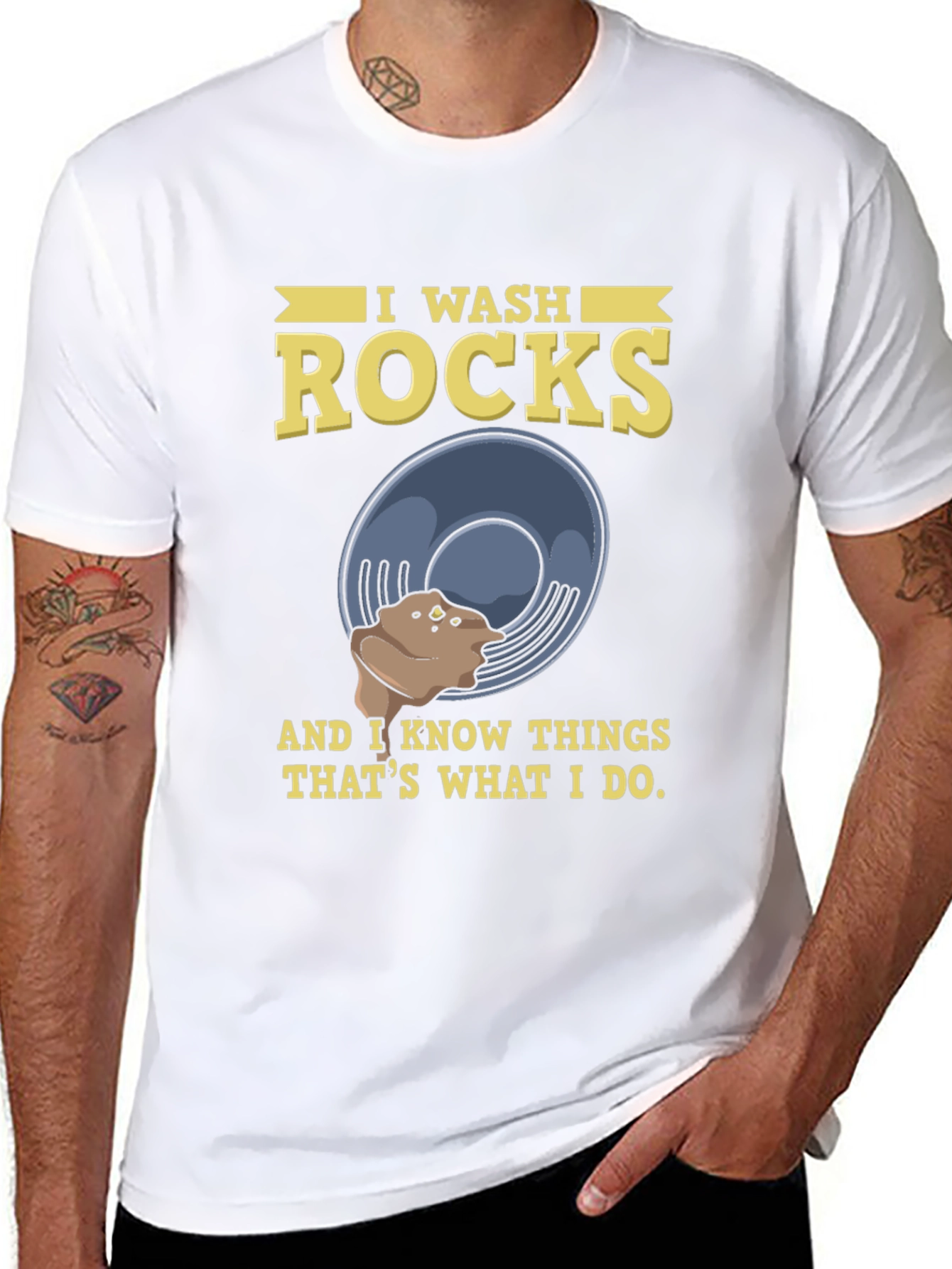 I Wash Rocks T-Shirt Funny Geology Rockhound Gift