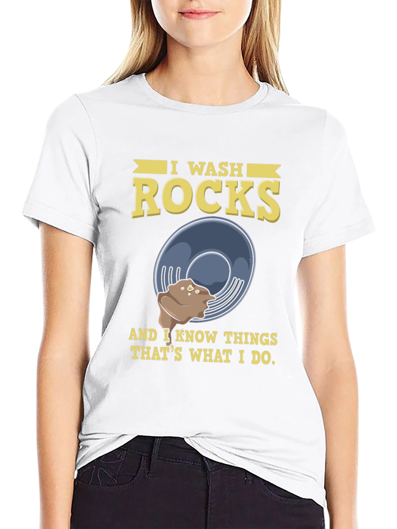I Wash Rocks T-Shirt Funny Geology Rockhound Gift