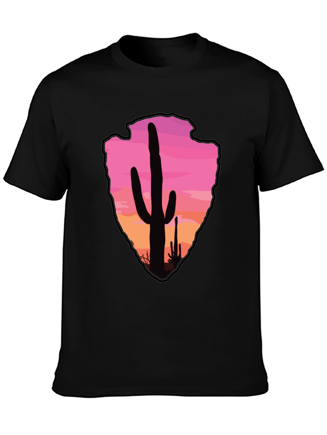 Cactus Arrowhead Sunset T-Shirt