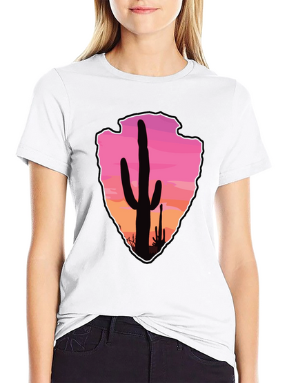 Cactus Arrowhead Sunset T-Shirt