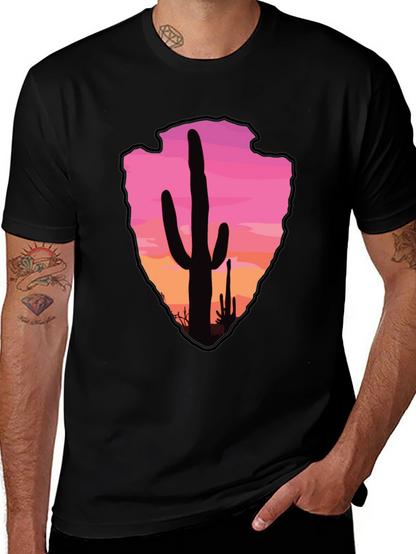 Cactus Arrowhead Sunset T-Shirt