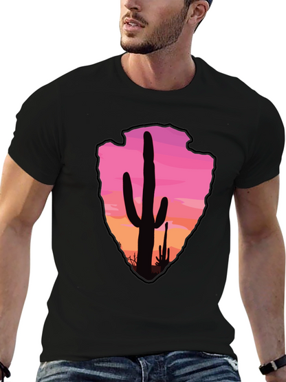 Cactus Arrowhead Sunset T-Shirt