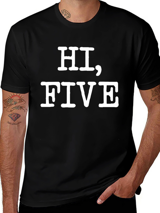 Hi Five Graphic Tee - Funny Casual T-Shirt