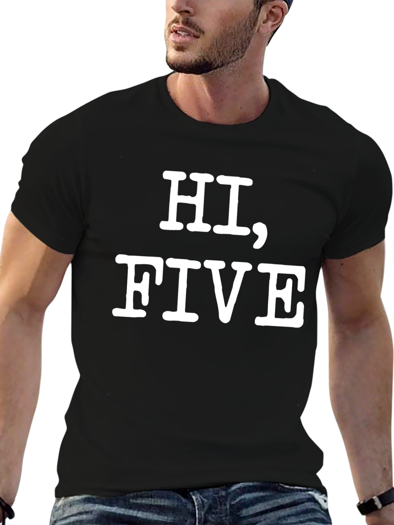 Hi Five Graphic Tee - Funny Casual T-Shirt