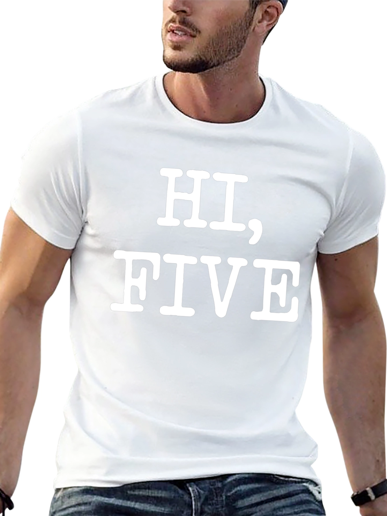 Hi Five Graphic Tee - Funny Casual T-Shirt