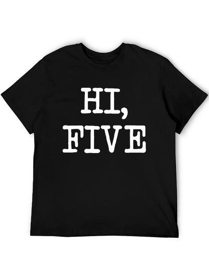 Hi Five Graphic Tee - Funny Casual T-Shirt