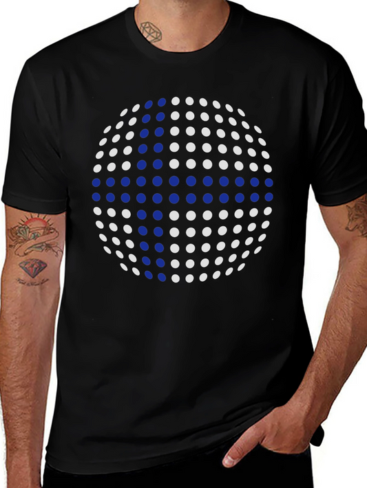 Dotted Sphere Graphic Tee - Modern Minimalist Style