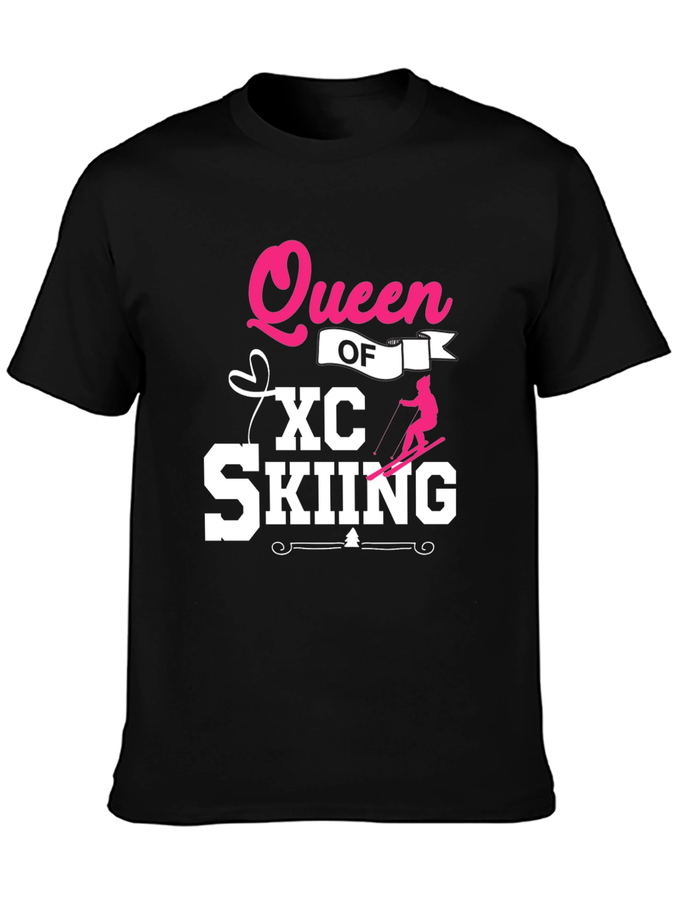Queen of XC Skiing Black T-Shirt