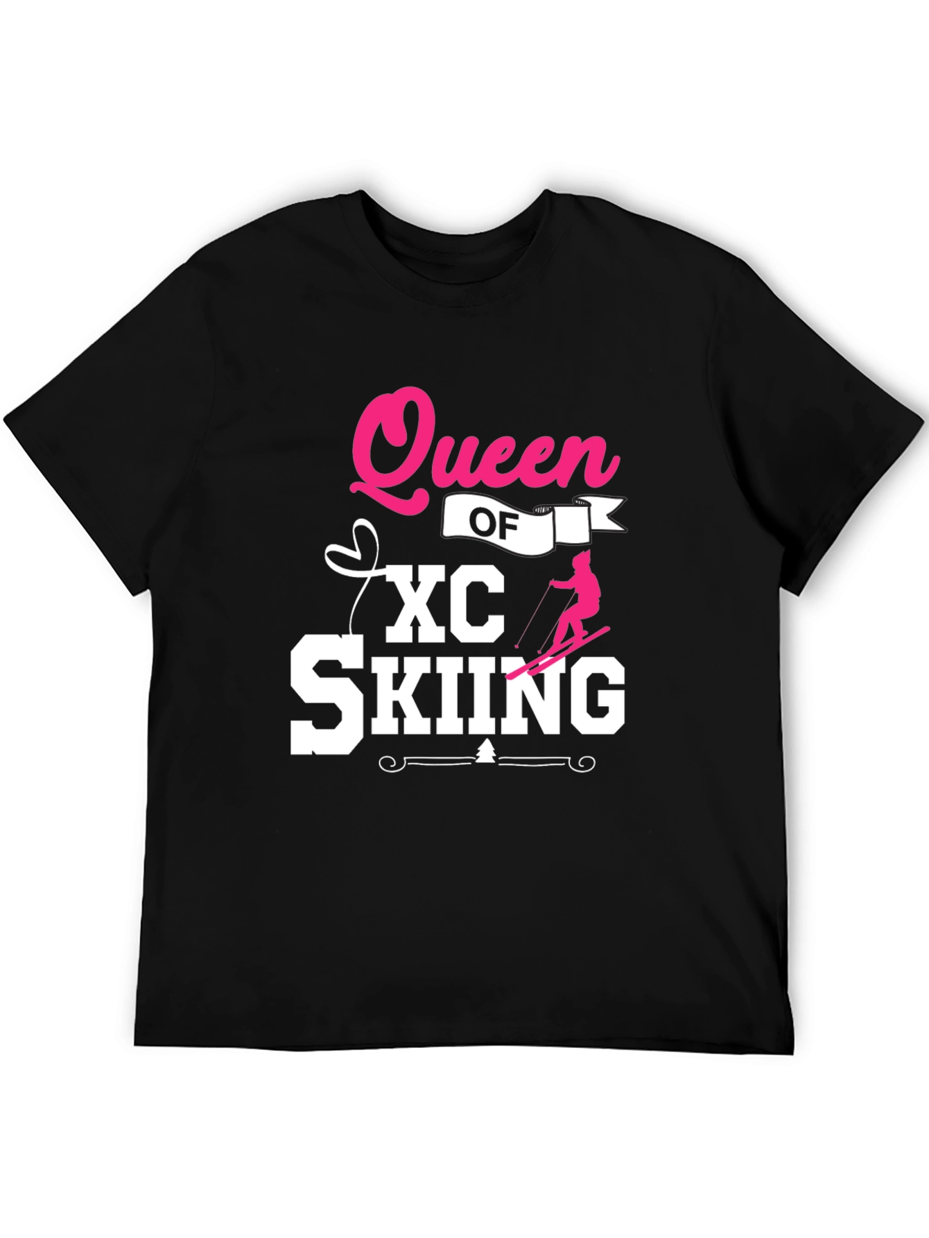 Queen of XC Skiing Black T-Shirt
