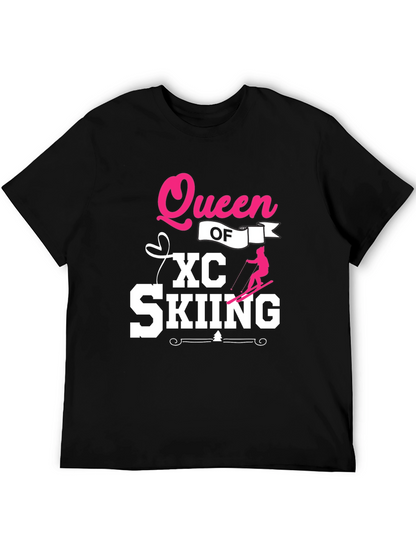 Queen of XC Skiing Black T-Shirt