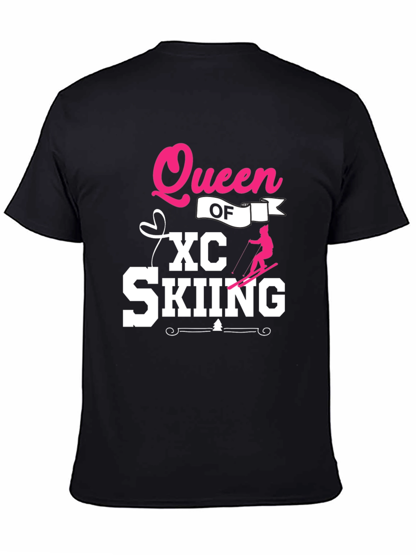 Queen of XC Skiing Black T-Shirt