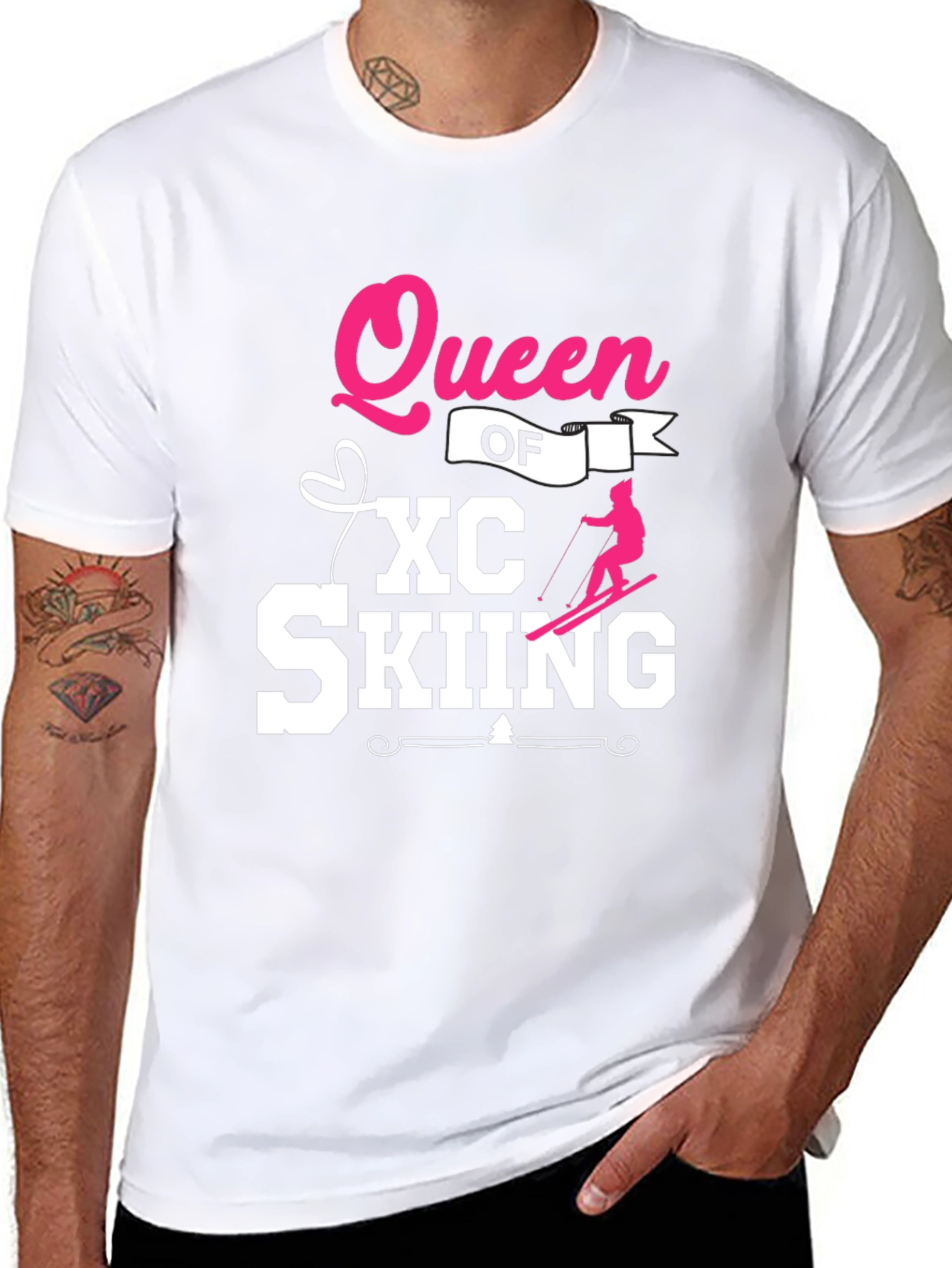 Queen of XC Skiing Black T-Shirt