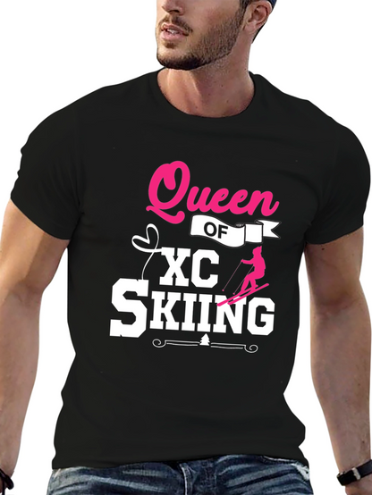 Queen of XC Skiing Black T-Shirt