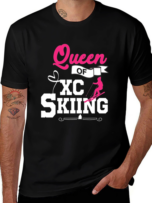 Queen of XC Skiing Black T-Shirt