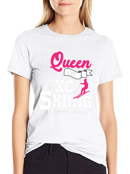 Queen of XC Skiing Black T-Shirt
