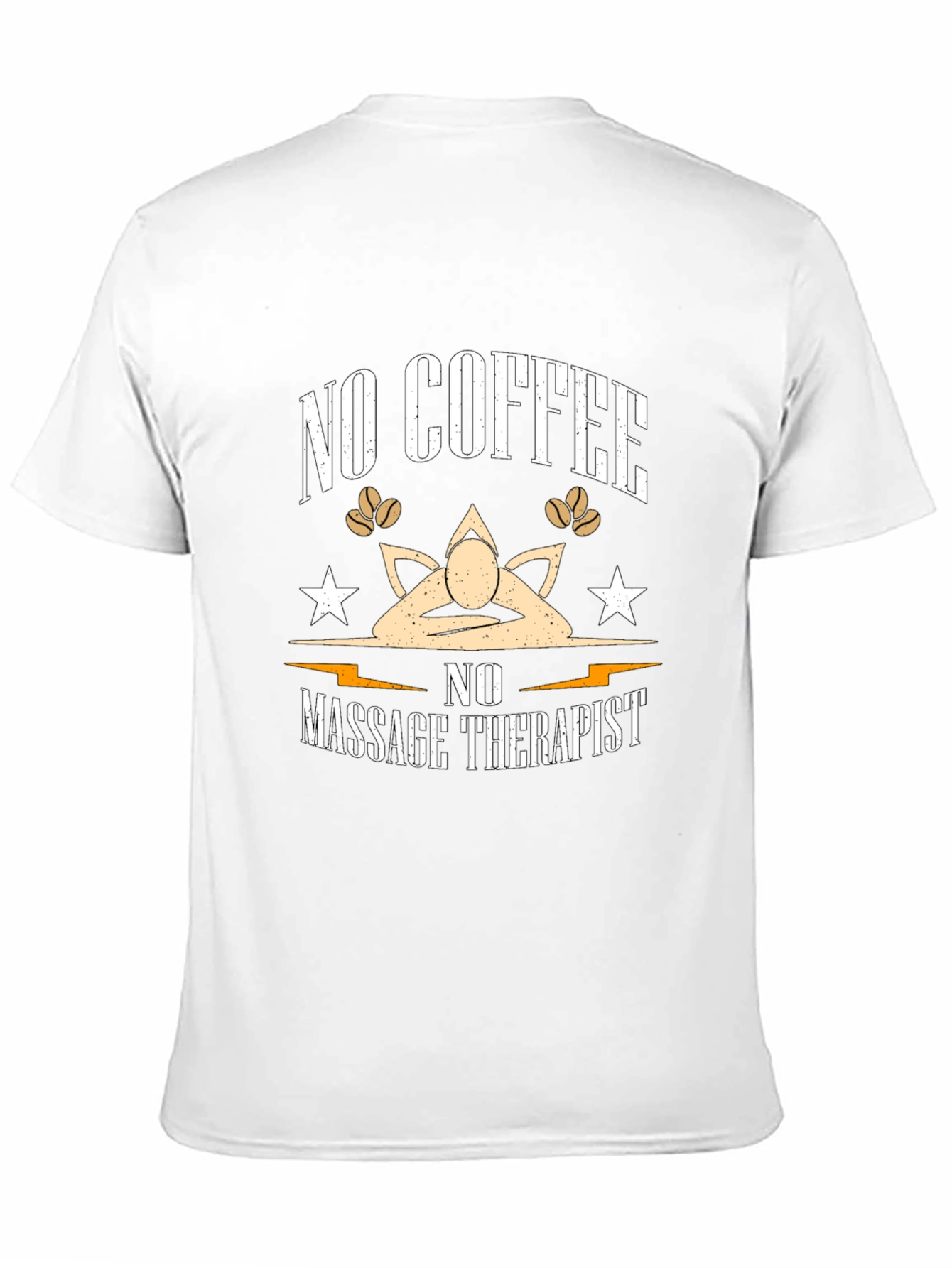 Funny No Coffee No Massage Therapist Black T-Shirt