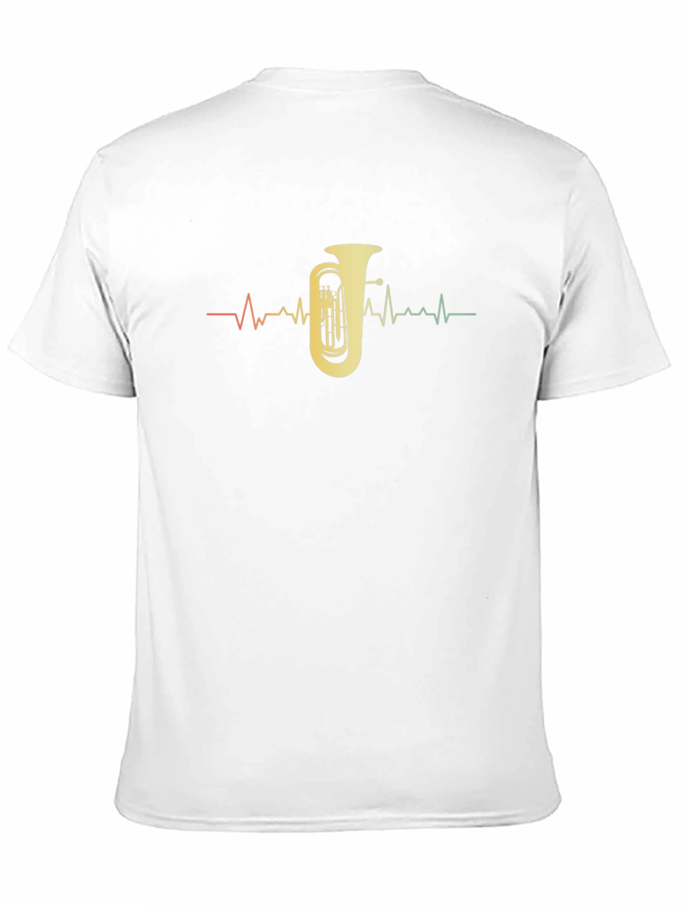 Tuba Heartbeat Graphic Tee - Musicians Black T-Shirt