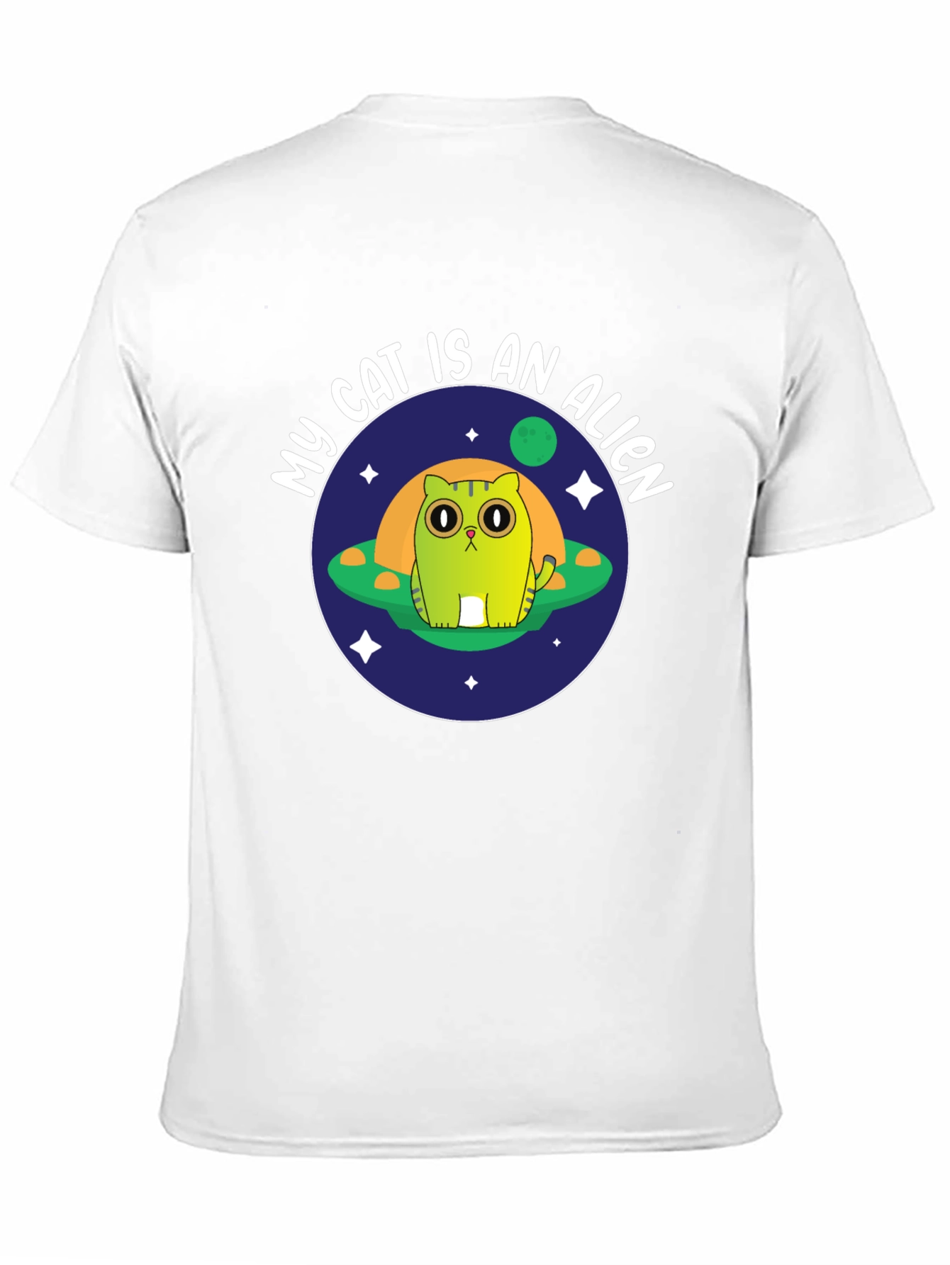 My Cat Is An Alien Black T-Shirt