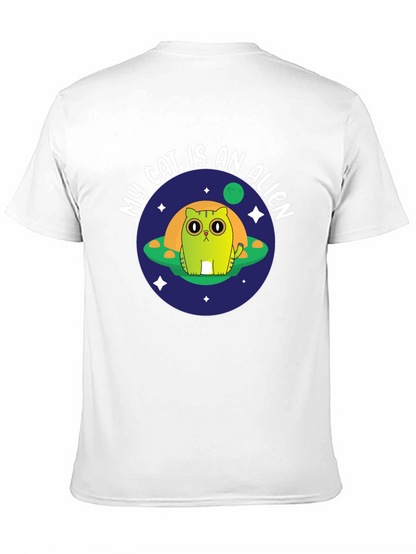 My Cat Is An Alien Black T-Shirt