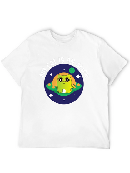 My Cat Is An Alien Black T-Shirt