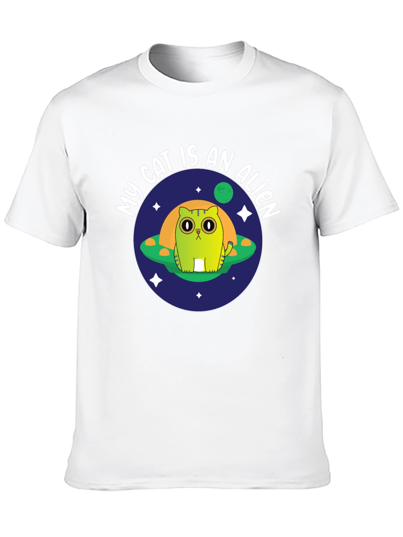 My Cat Is An Alien Black T-Shirt