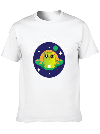 My Cat Is An Alien Black T-Shirt