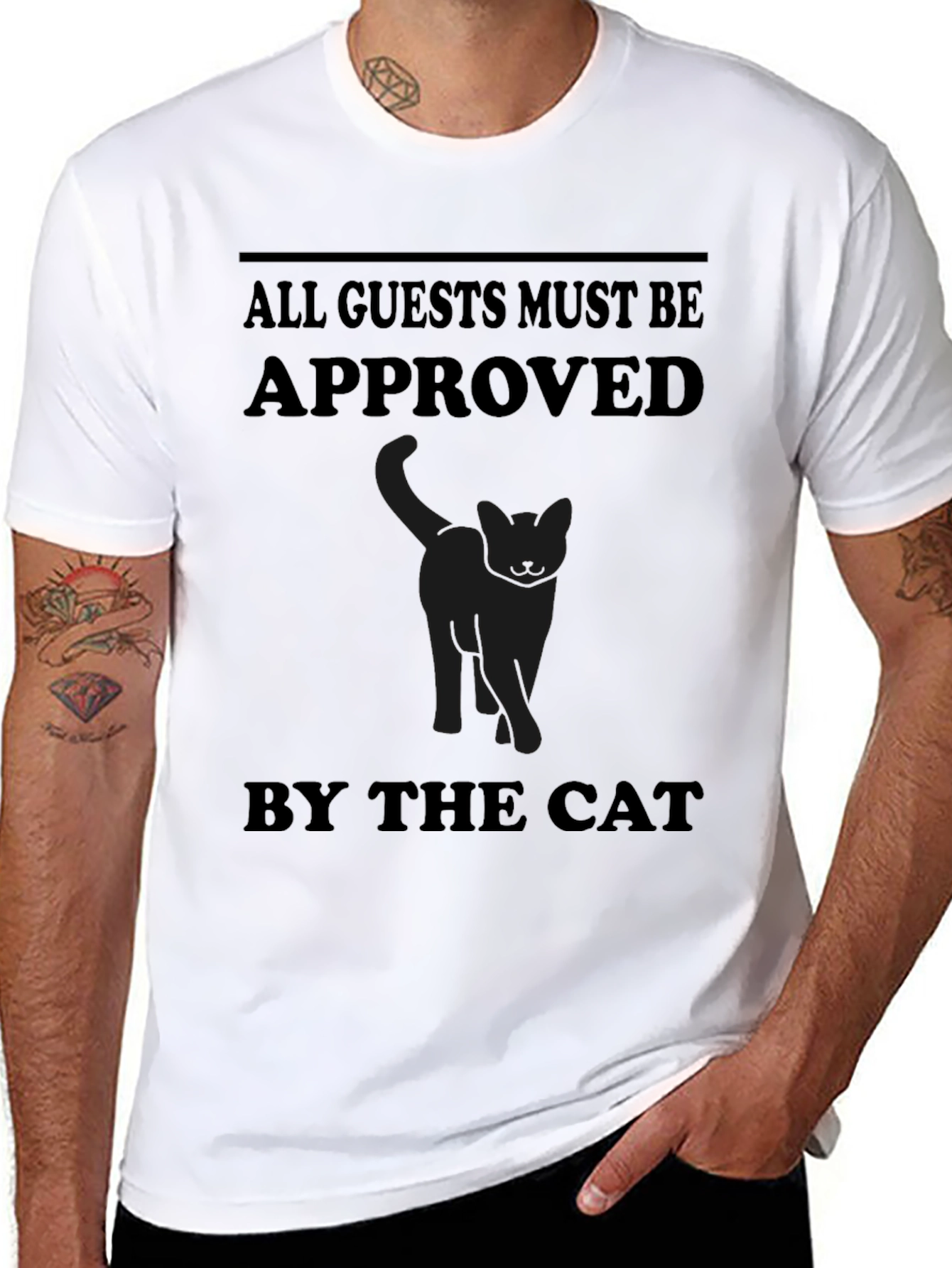 All Guests Must Be Approved By The Cat T-Shirt