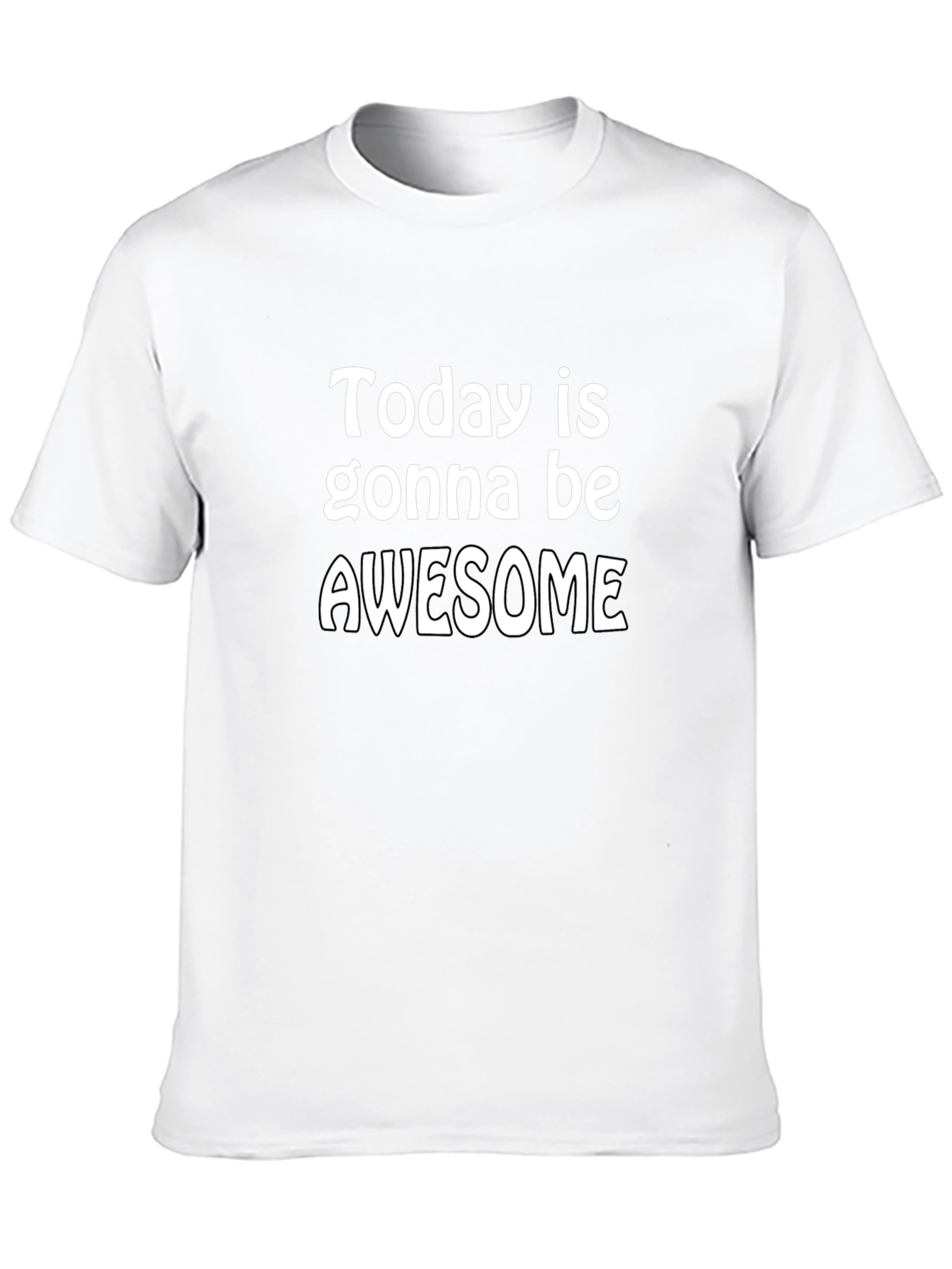 Awesome Day Graphic Tee - Black Cotton T-Shirt