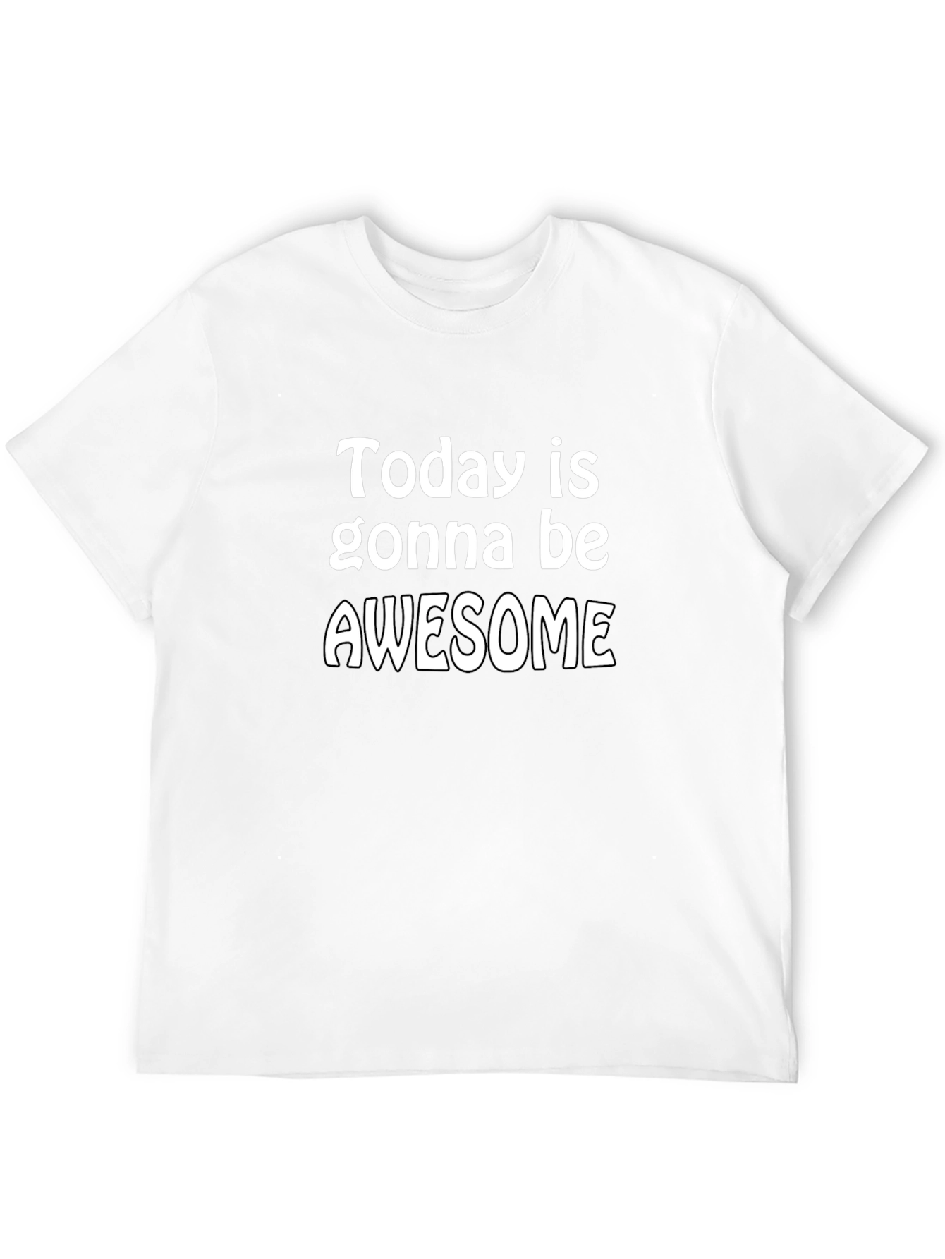Awesome Day Graphic Tee - Black Cotton T-Shirt