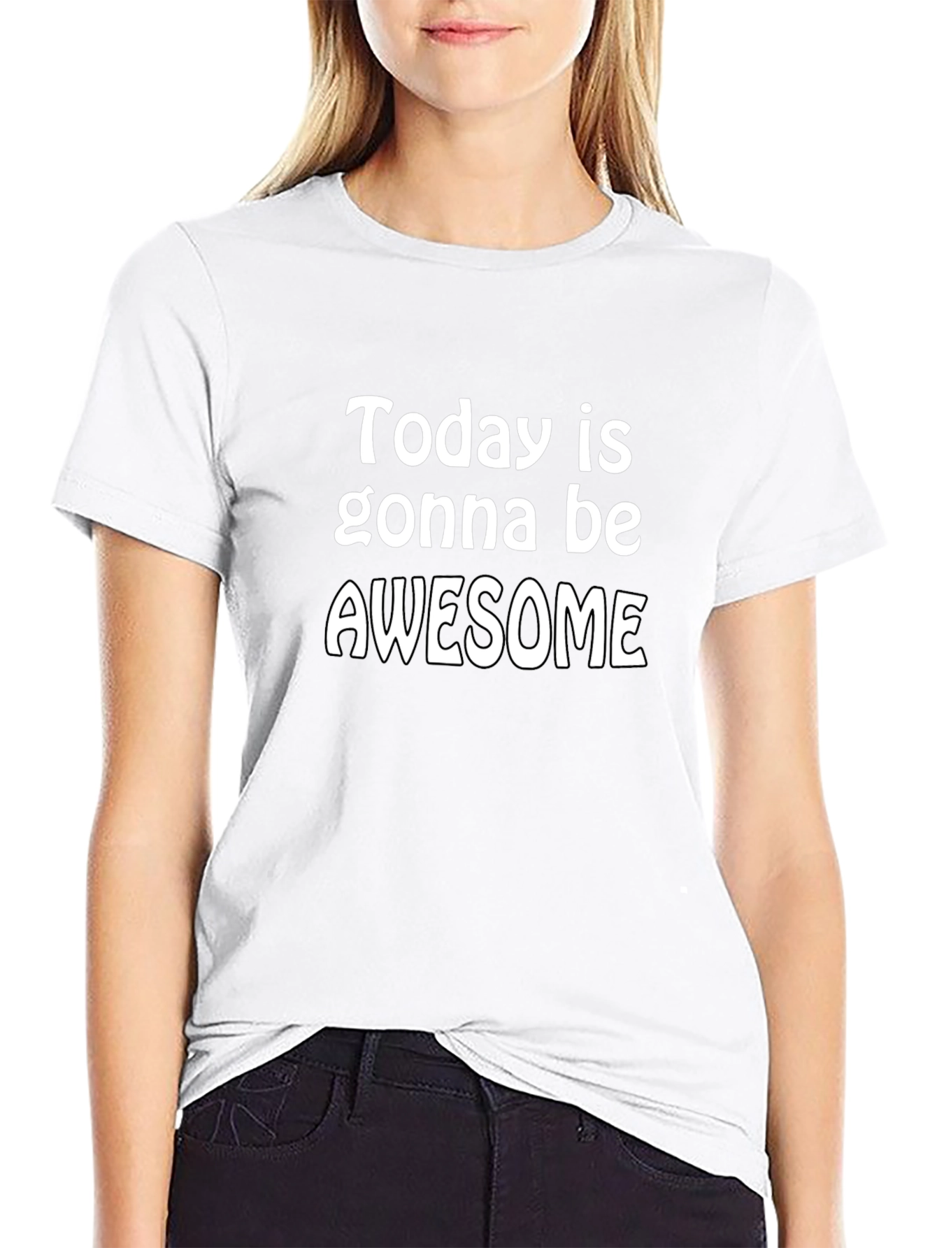 Awesome Day Graphic Tee - Black Cotton T-Shirt