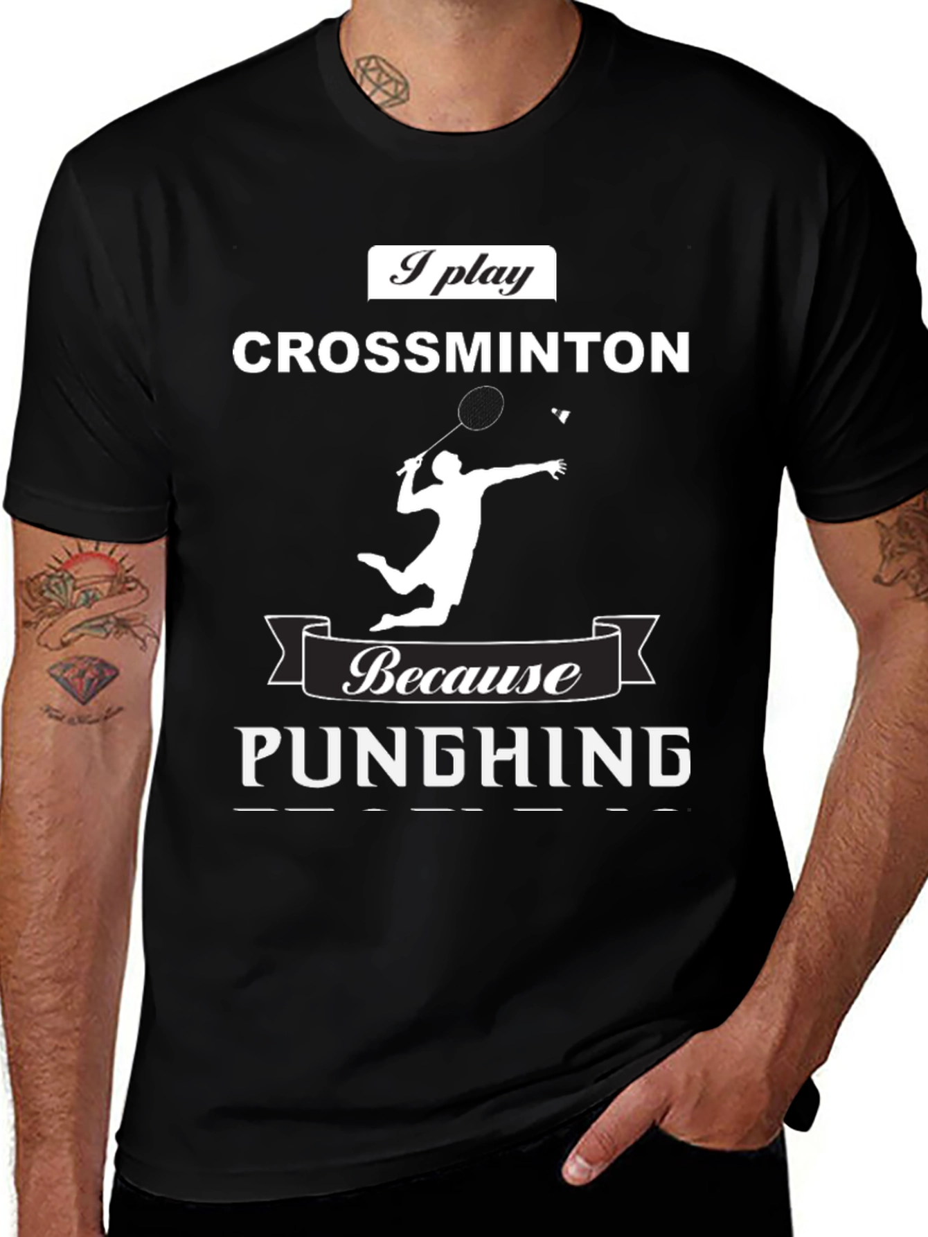 Crossminton Player T-Shirt - Punching Funny Sport Tee