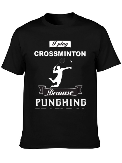 Crossminton Player T-Shirt - Punching Funny Sport Tee