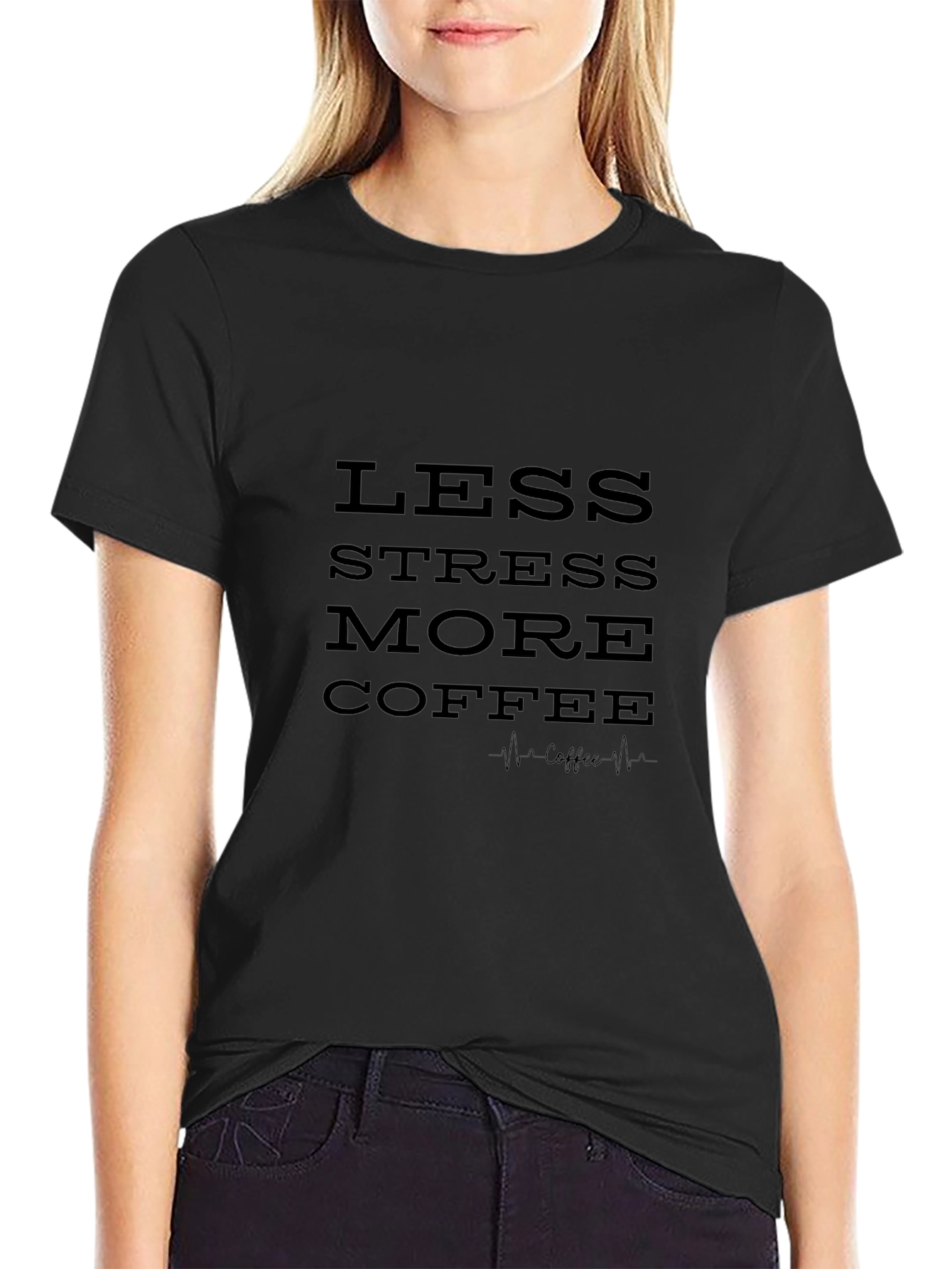 Less Stress More Coffee Graphic Tee