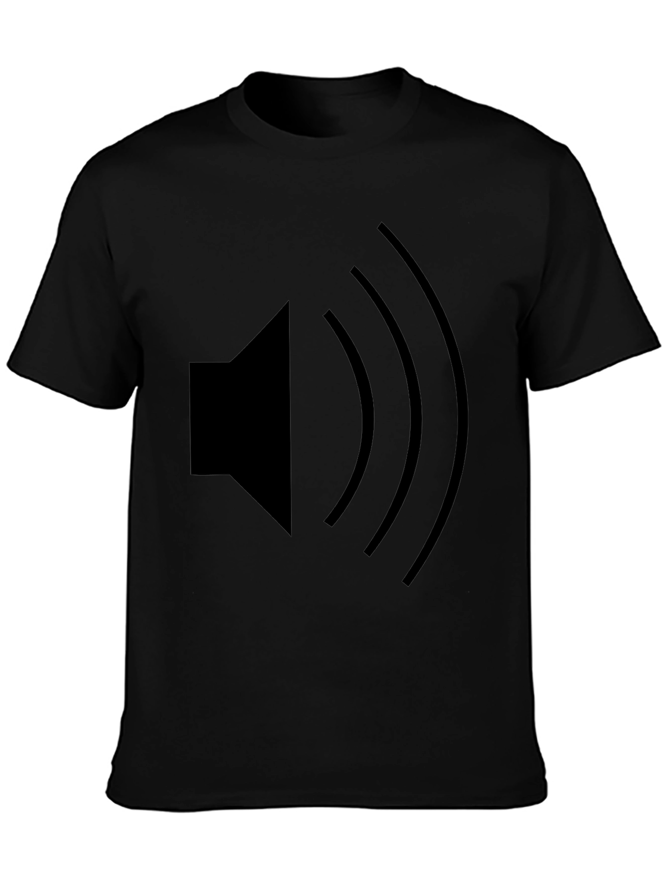 Speaker Icon Black T-Shirt
