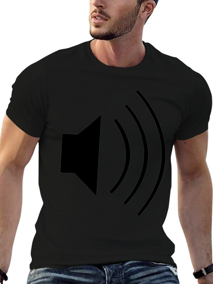 Speaker Icon Black T-Shirt