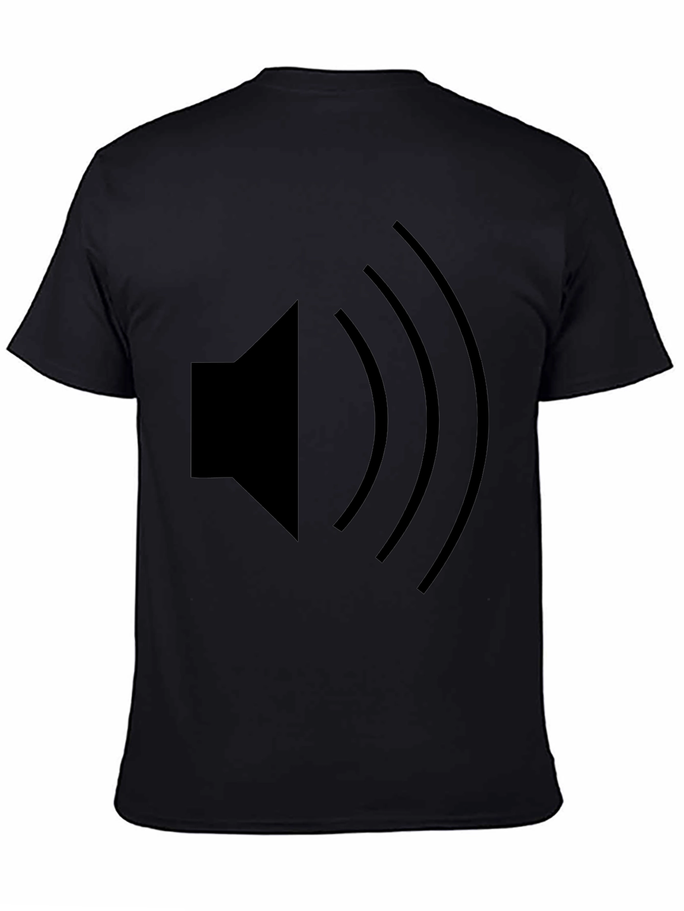 Speaker Icon Black T-Shirt