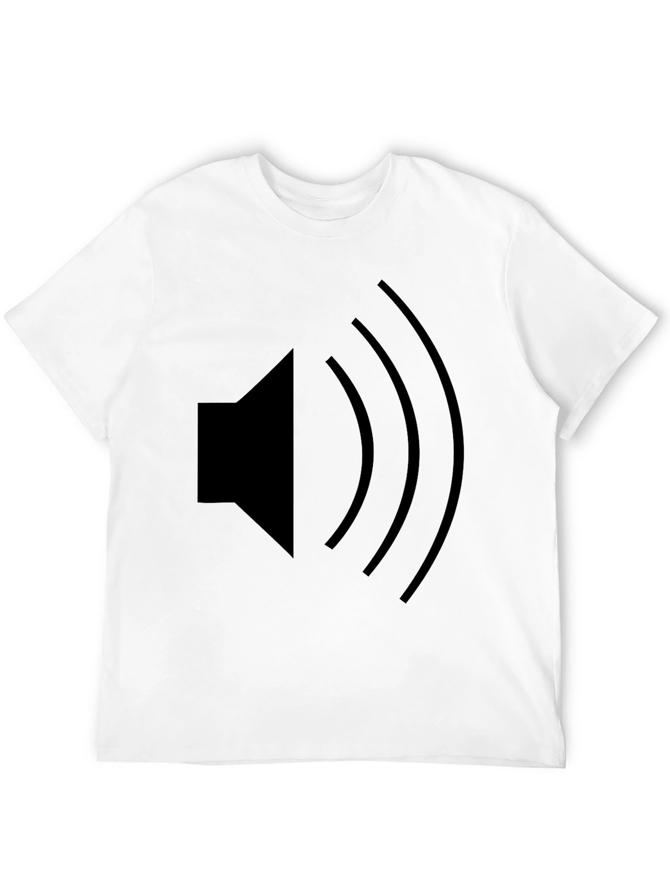 Speaker Icon Black T-Shirt