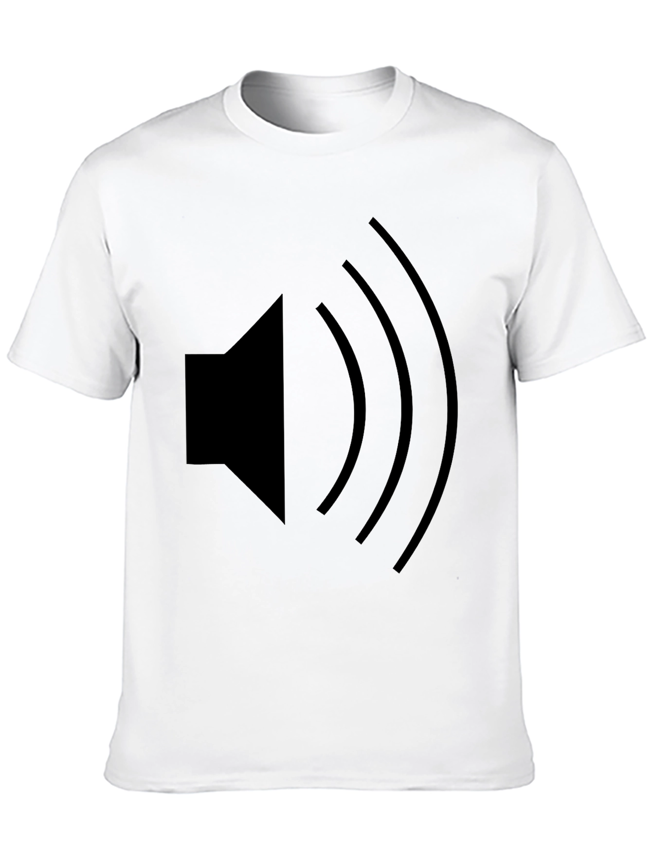 Speaker Icon Black T-Shirt