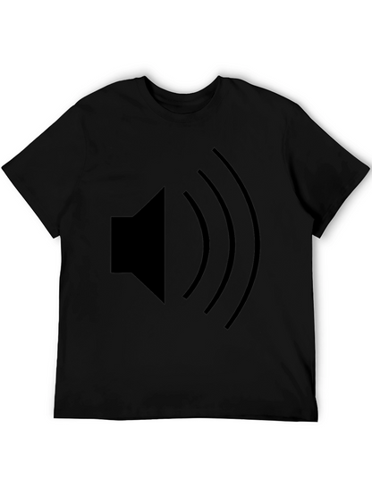 Speaker Icon Black T-Shirt