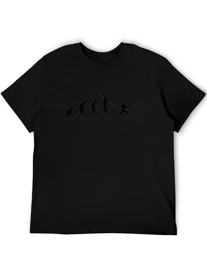 Evolution of Fencing Black T-Shirt
