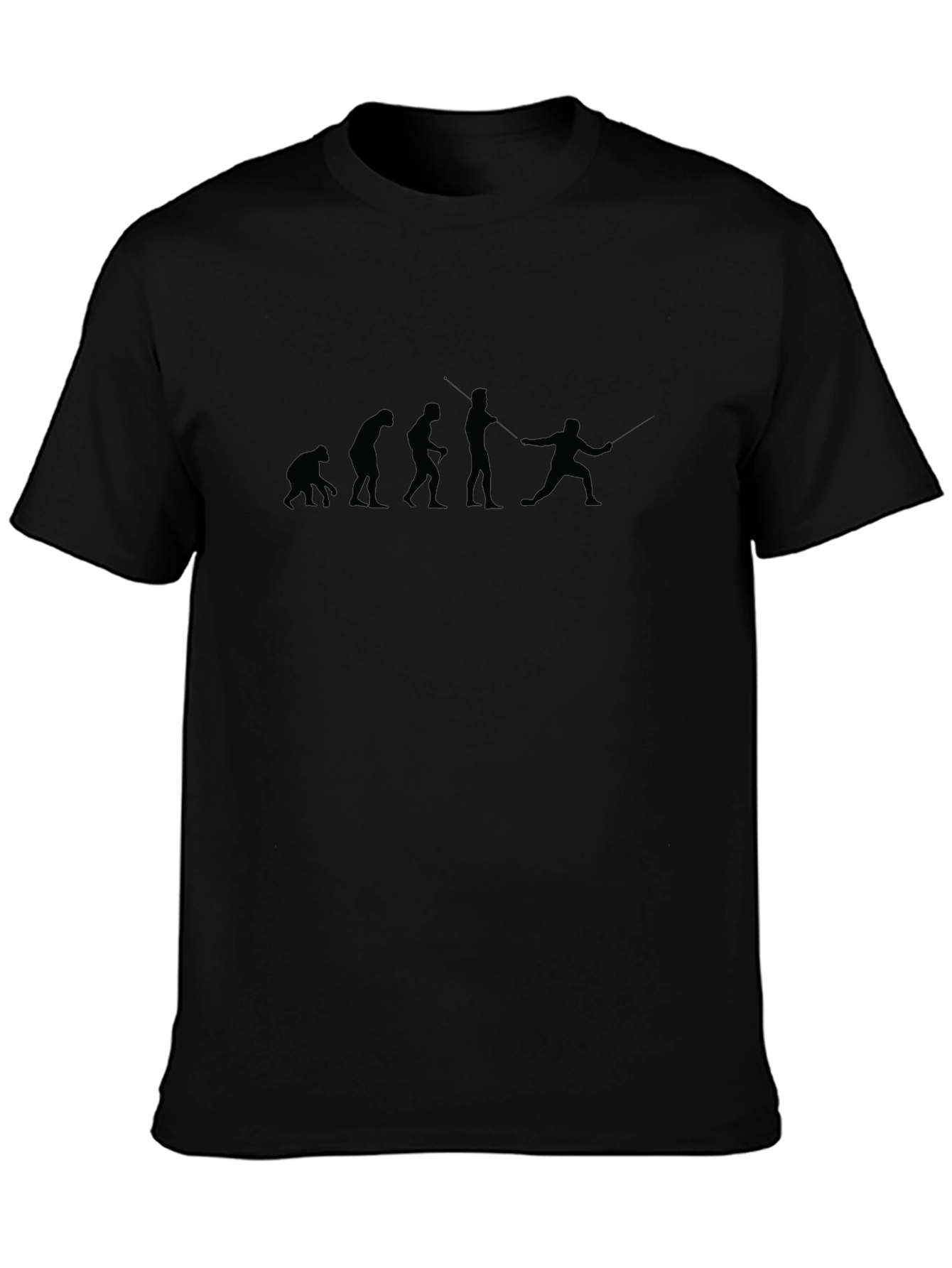 Evolution of Fencing Black T-Shirt