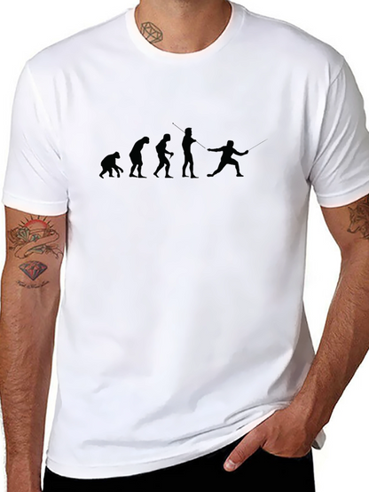 Evolution of Fencing Black T-Shirt