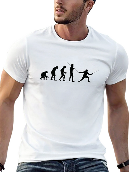 Evolution of Fencing Black T-Shirt