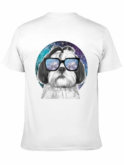 Cool Dog Graphic Tee - Galaxy Glasses