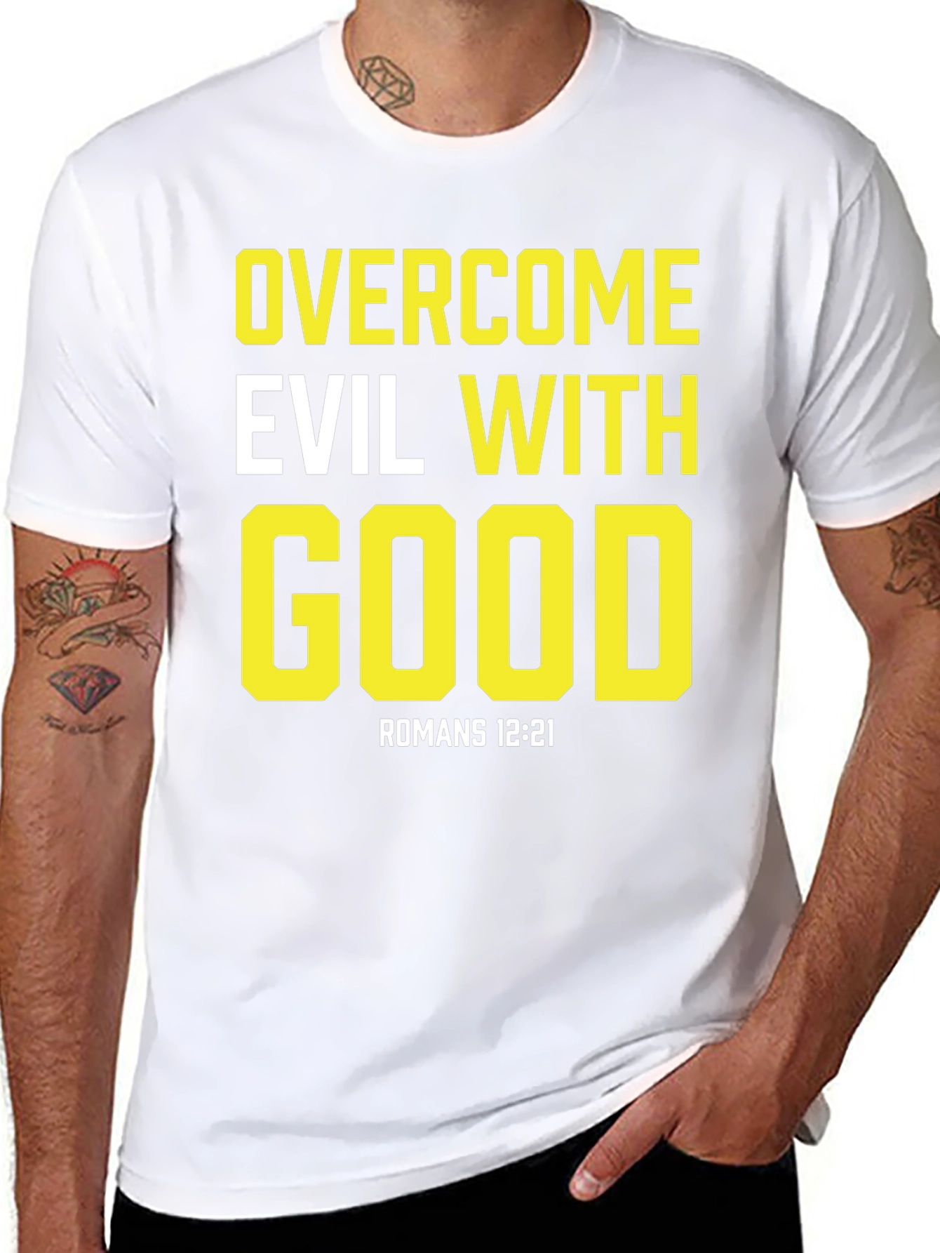 Overcome Evil With Good Black T-Shirt