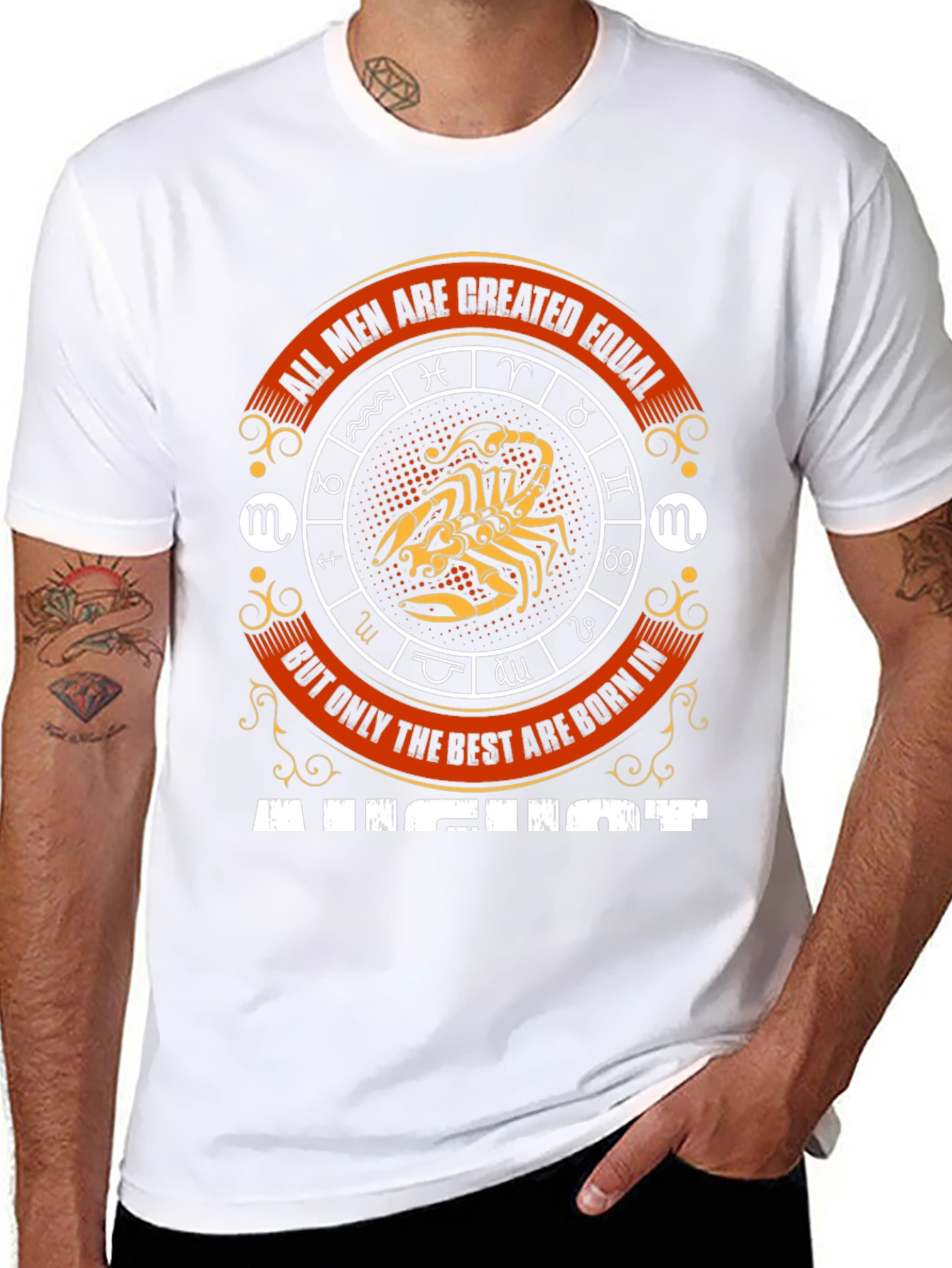 August Born Scorpio Zodiac T-Shirt